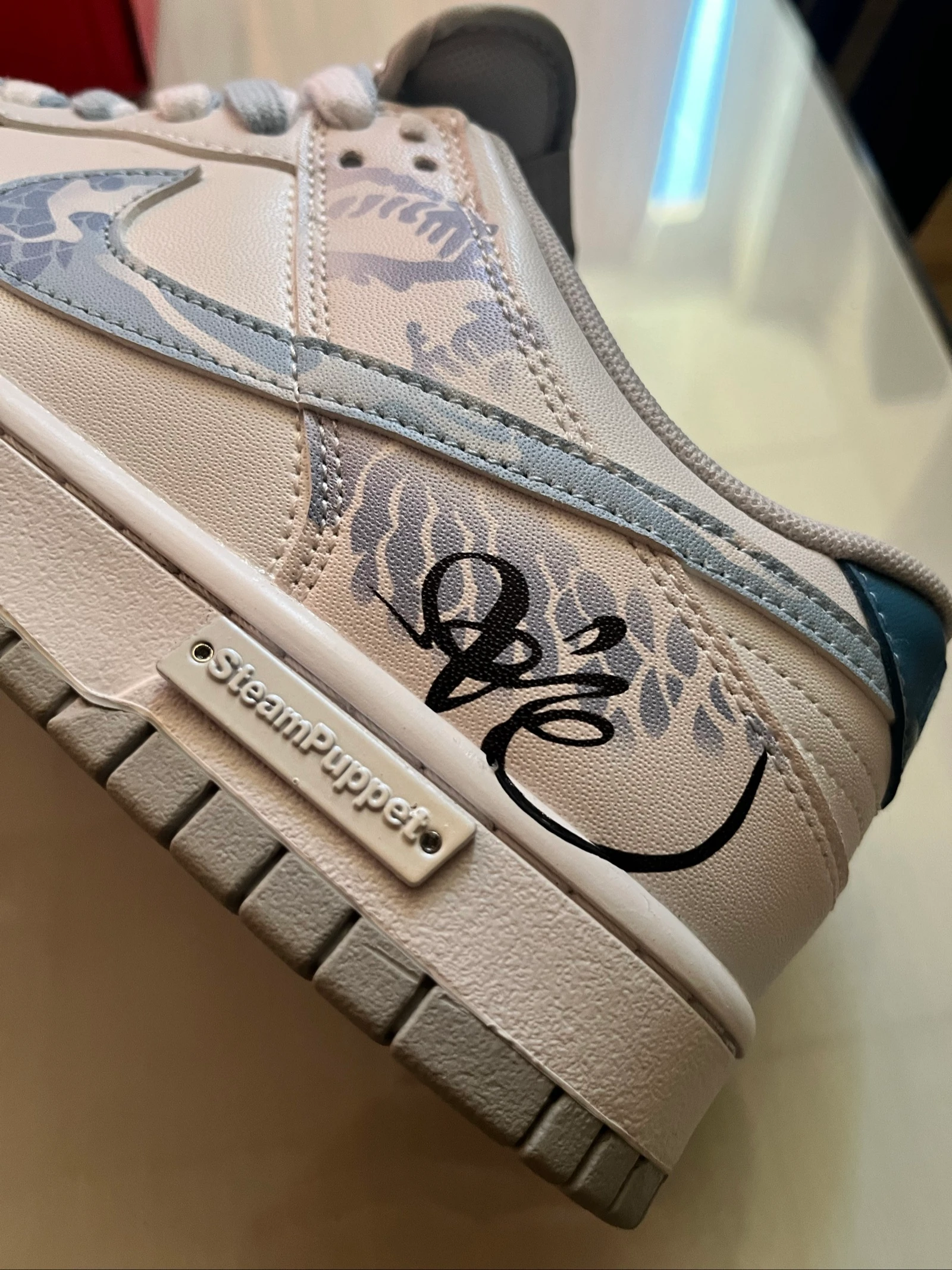Nike Dunk Low Custom SteamPuppet Azul Blanco Taille 43 Neuves – photo 5